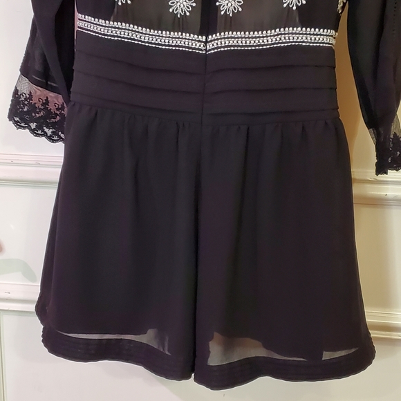 ASOS Collection Black and White Embroidered Romper, Size 6 - Picture 10 of 16